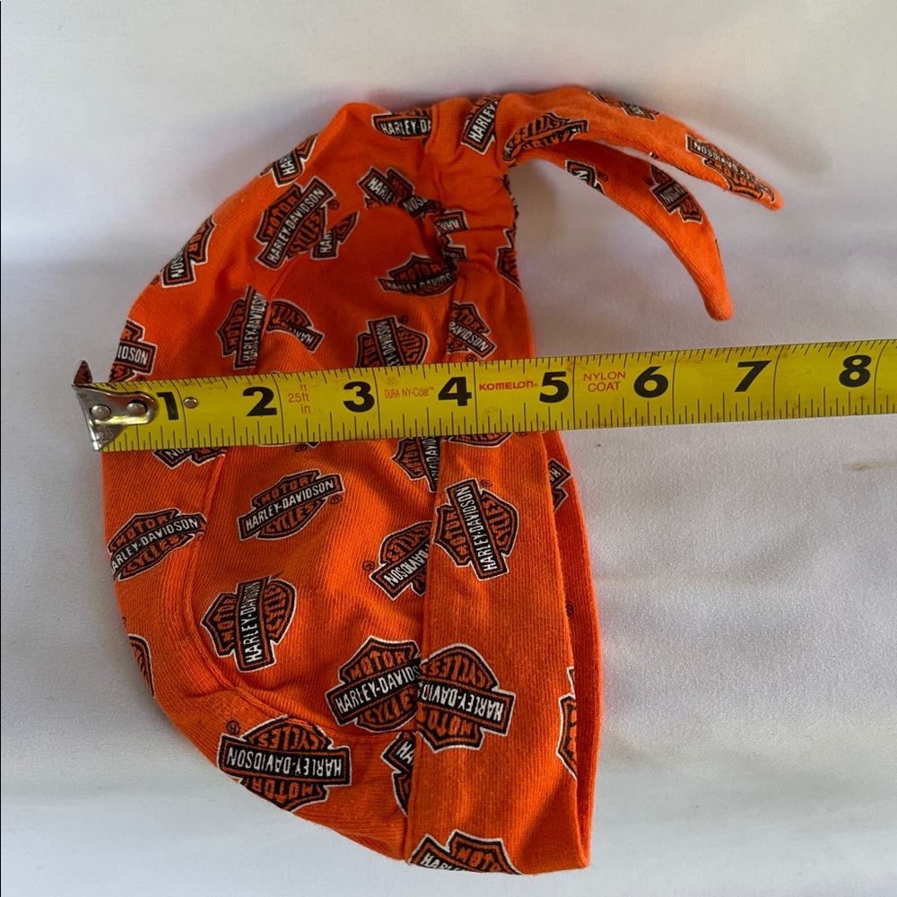 VINTAGE LIKE NEW! HARLEY-DAVIDSON DENIM BLUE JEANS JACKET & HEADWRAP SIZE 4T - Picture 16 of 16